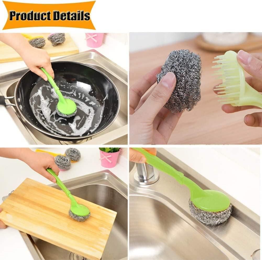 Stainless Steel Scrubbers with Handle