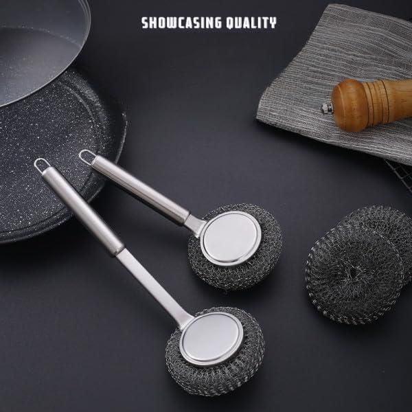 Stainless Steel Scrubbers with Handle