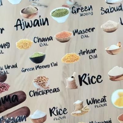 3D Waterproof Kitchen Spice Jar Label Stickers (Pack of 1 - 60 Stickers)