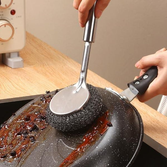 Stainless Steel Scrubbers with Handle